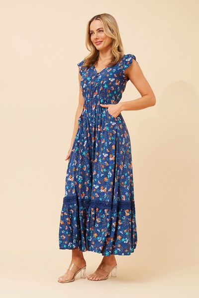 MOROCCO FLORAL MAXI DRESS