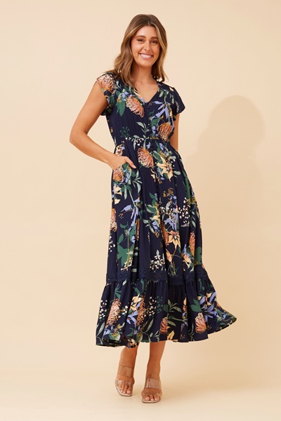MOROCCO FLORAL MAXI DRESS