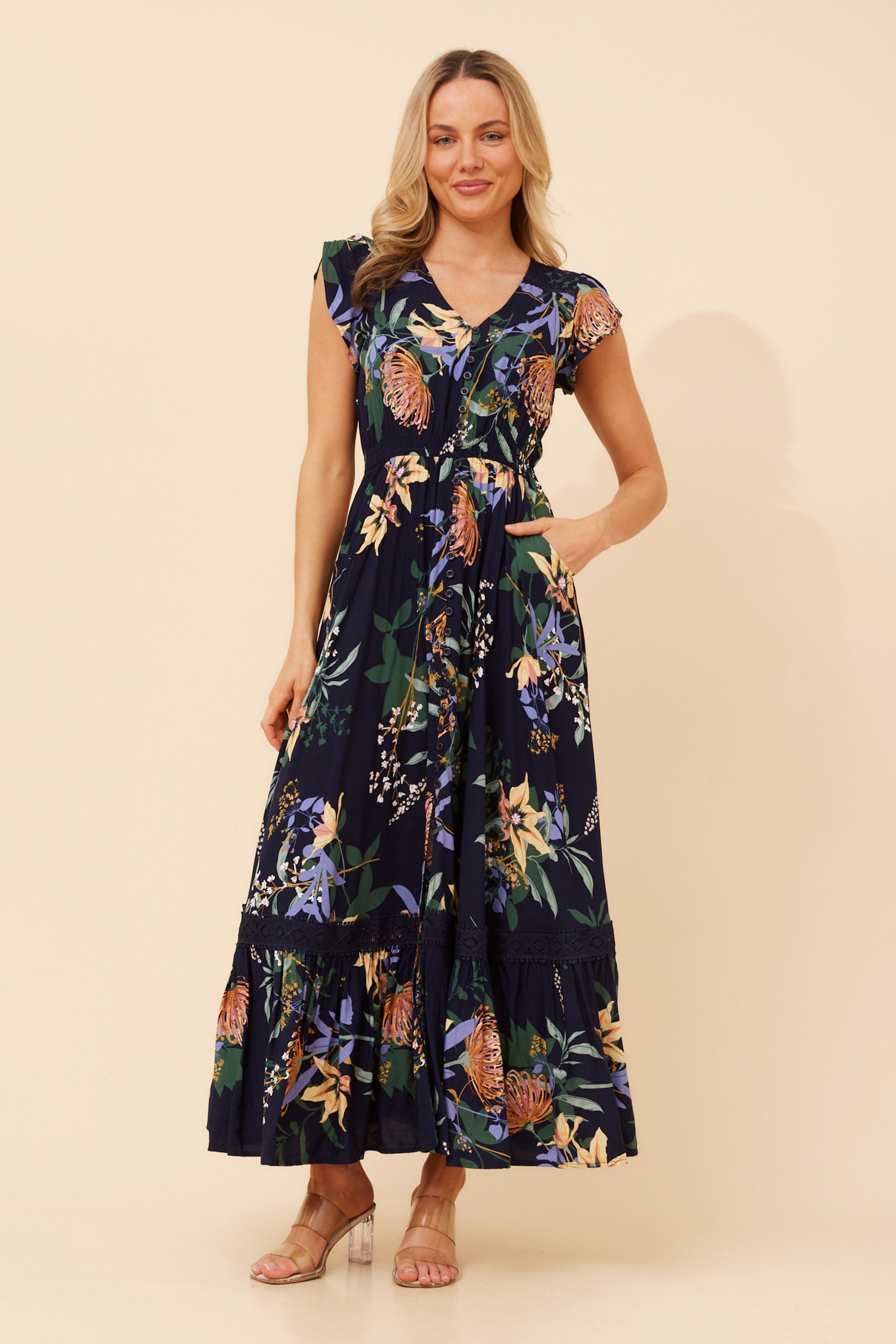 MOROCCO FLORAL MAXI DRESS