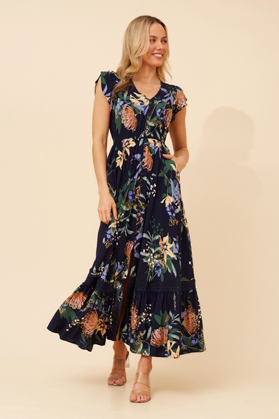 MOROCCO FLORAL MAXI DRESS