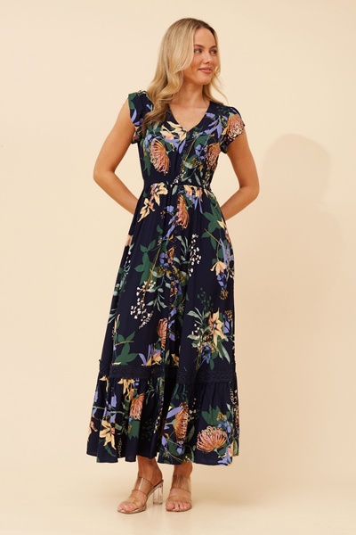 MOROCCO FLORAL MAXI DRESS