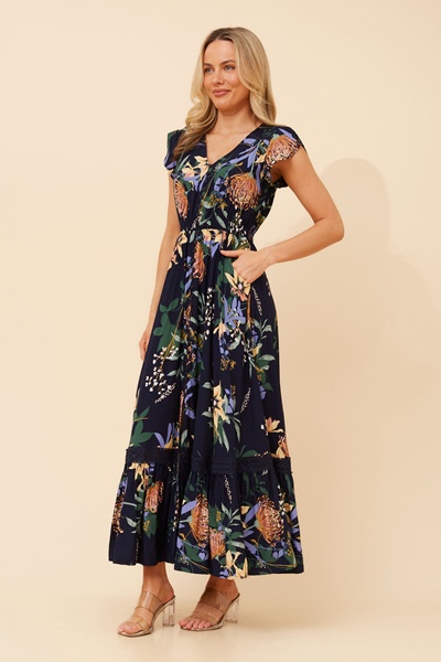 MOROCCO FLORAL MAXI DRESS