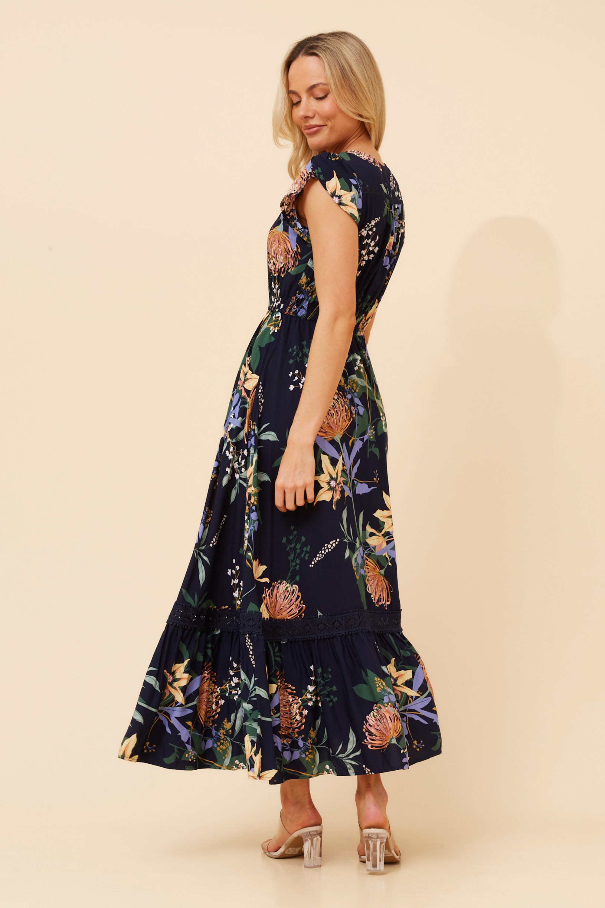 MOROCCO FLORAL MAXI DRESS
