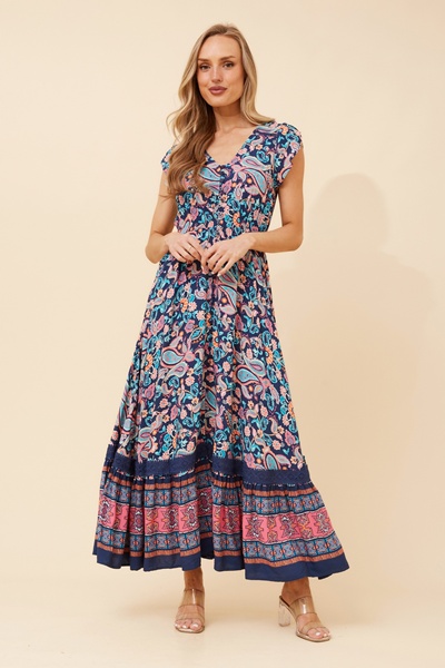 MOROCCO FLORAL MAXI DRESS
