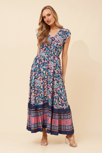 MOROCCO FLORAL MAXI DRESS