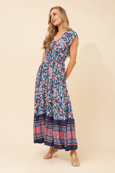 MOROCCO FLORAL MAXI DRESS