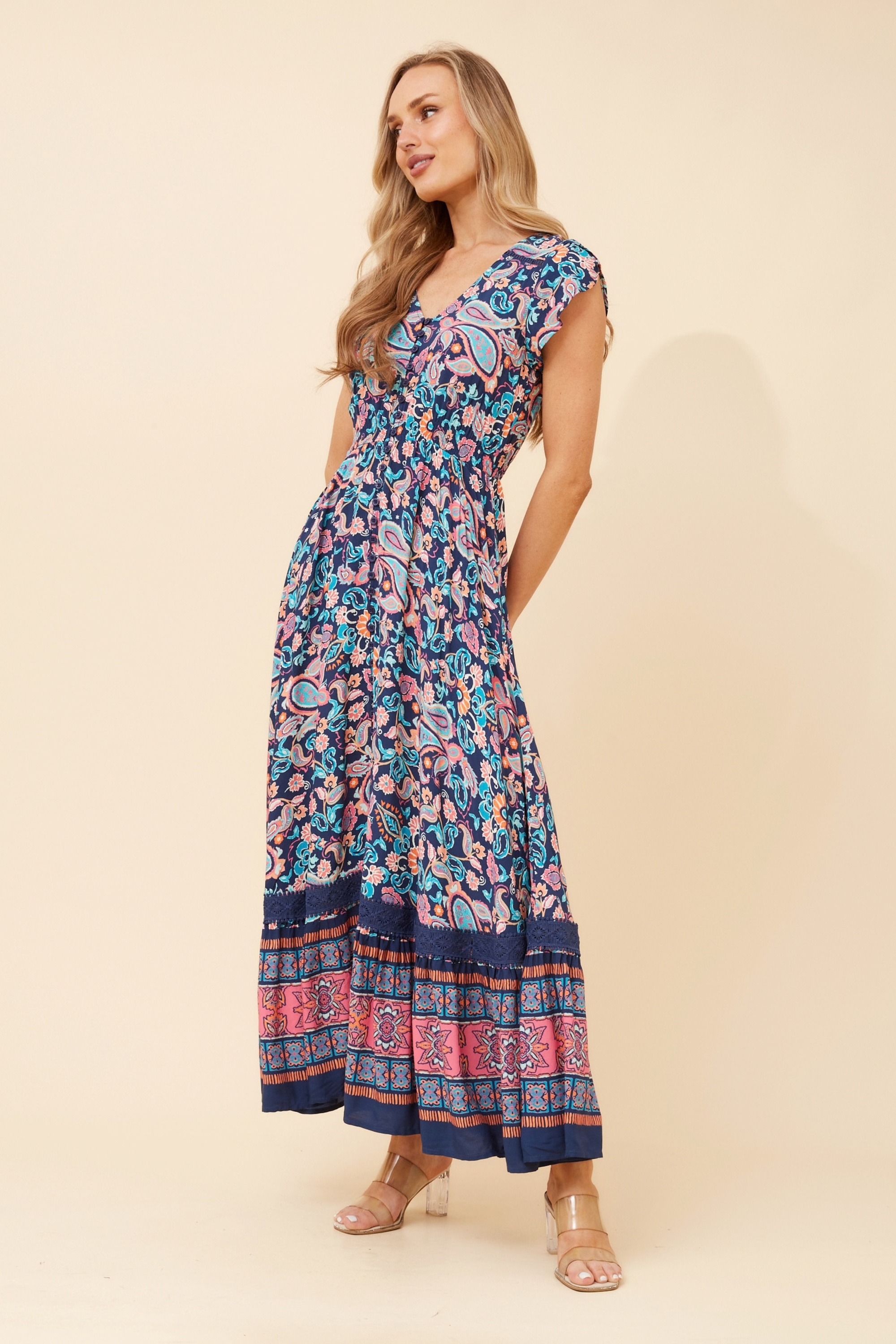 MOROCCO FLORAL MAXI DRESS