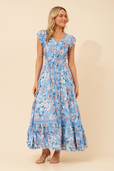 MOROCCO FLORAL MAXI DRESS