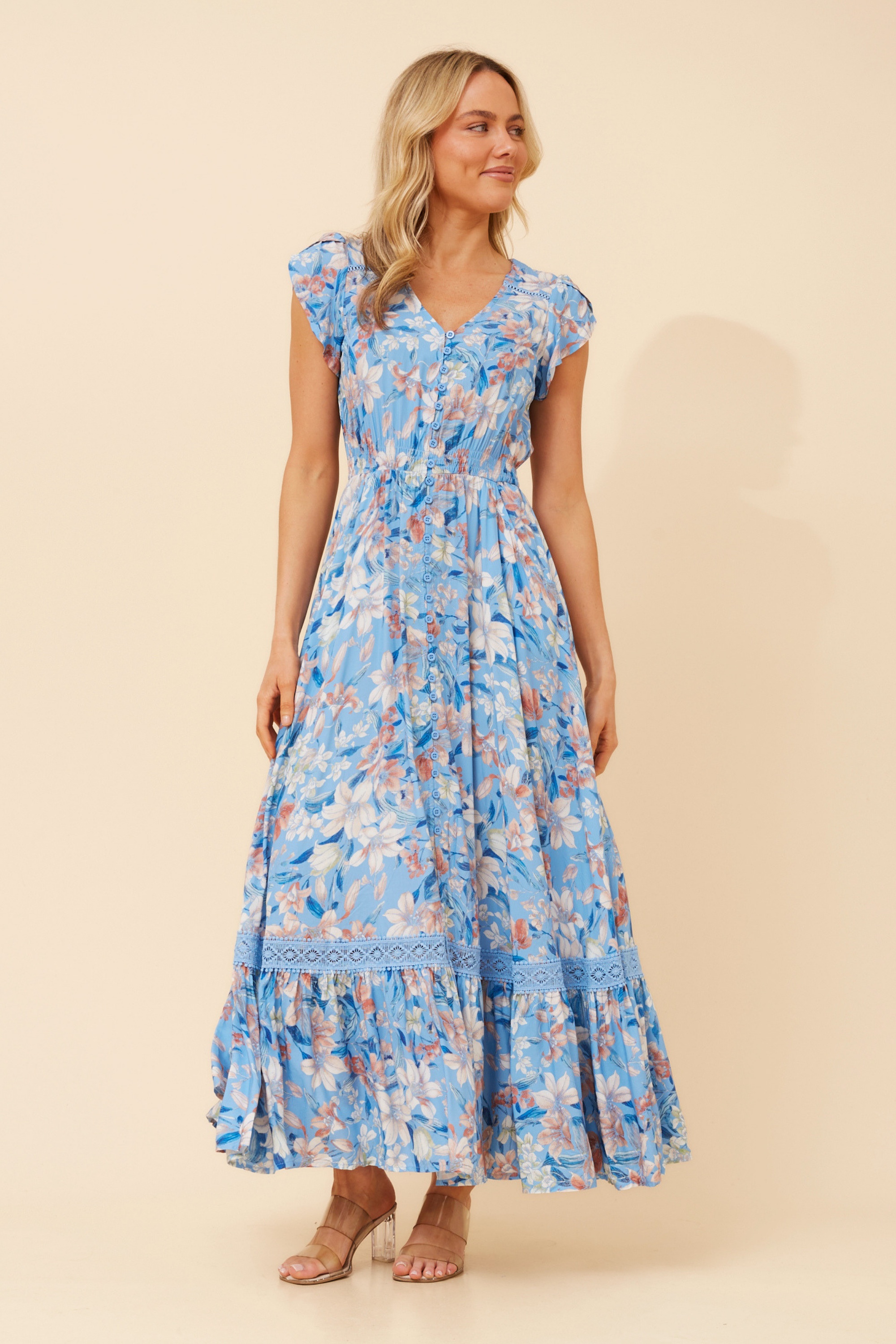 MOROCCO FLORAL MAXI DRESS
