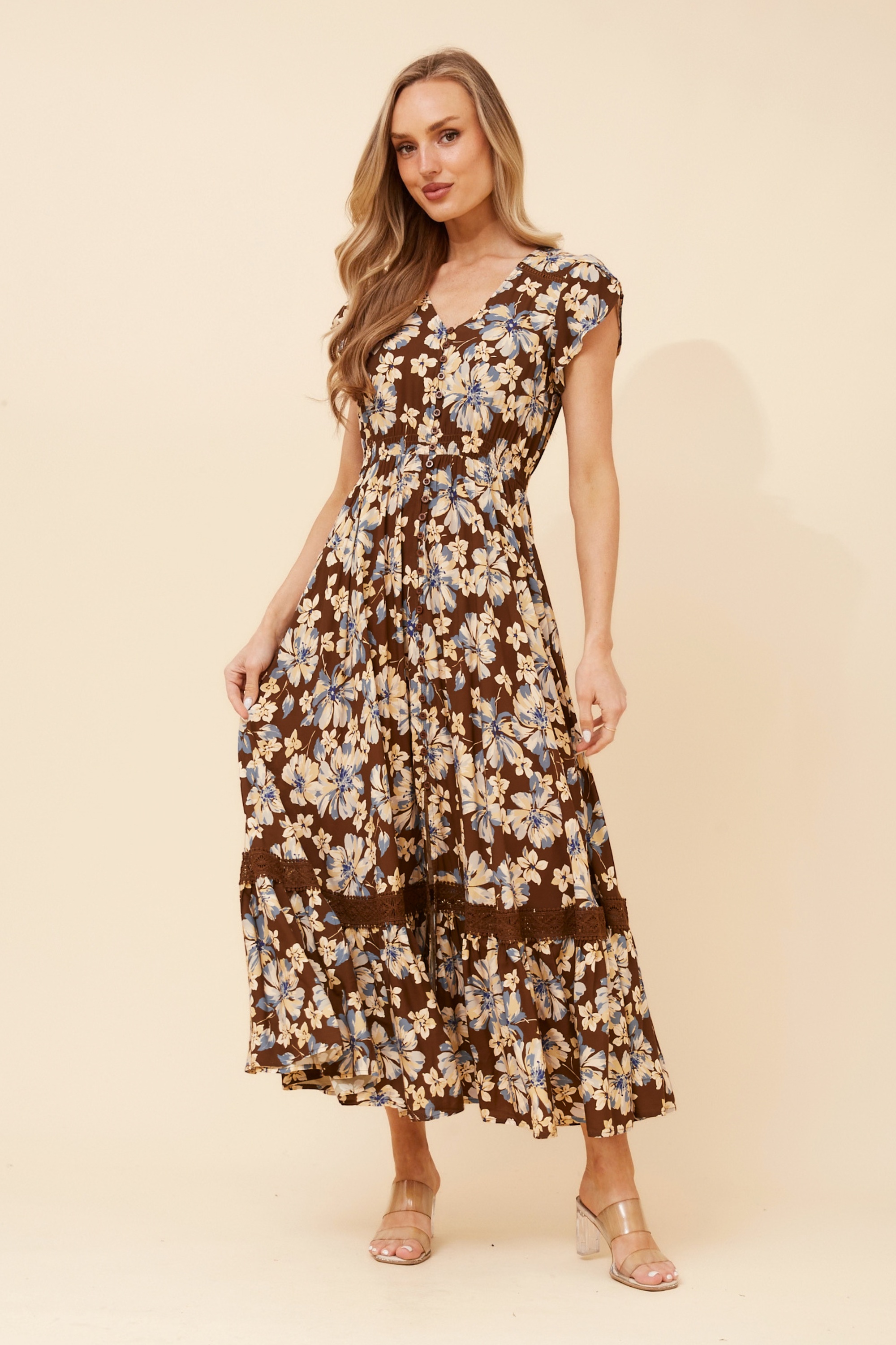 MOROCCO FLORAL MAXI DRESS
