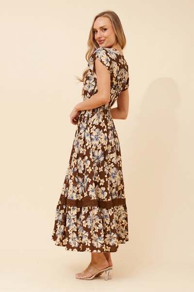 MOROCCO FLORAL MAXI DRESS