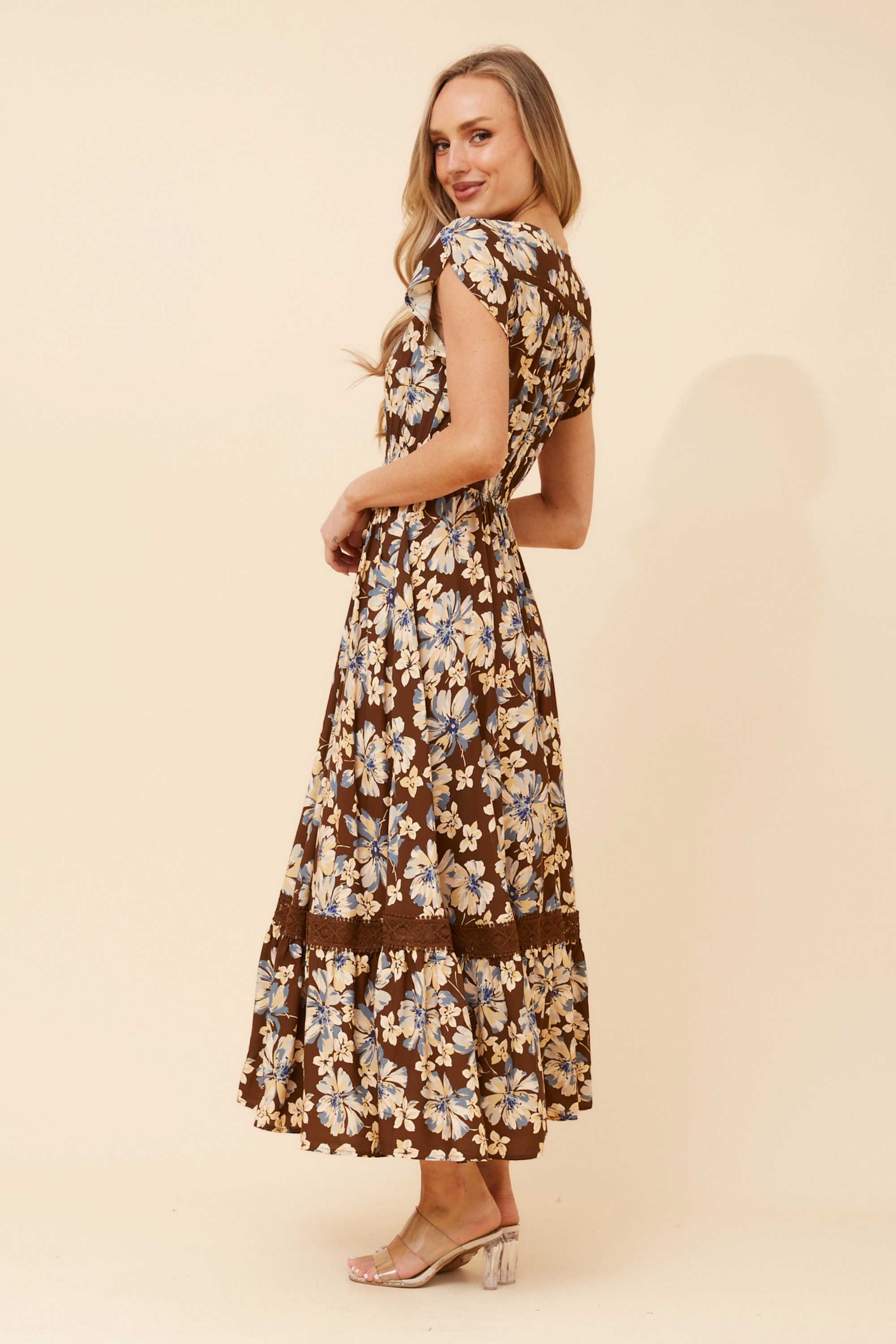 MOROCCO FLORAL MAXI DRESS