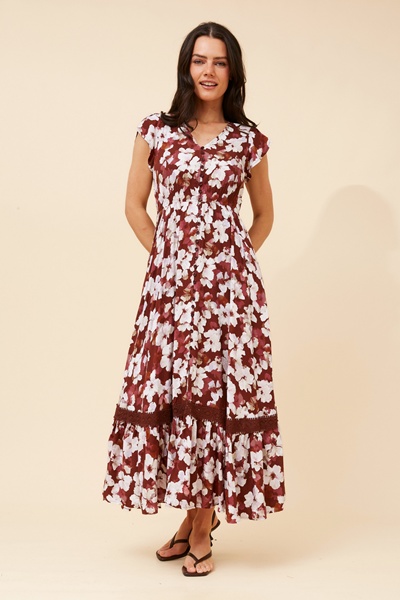 MOROCCO FLORAL MAXI DRESS