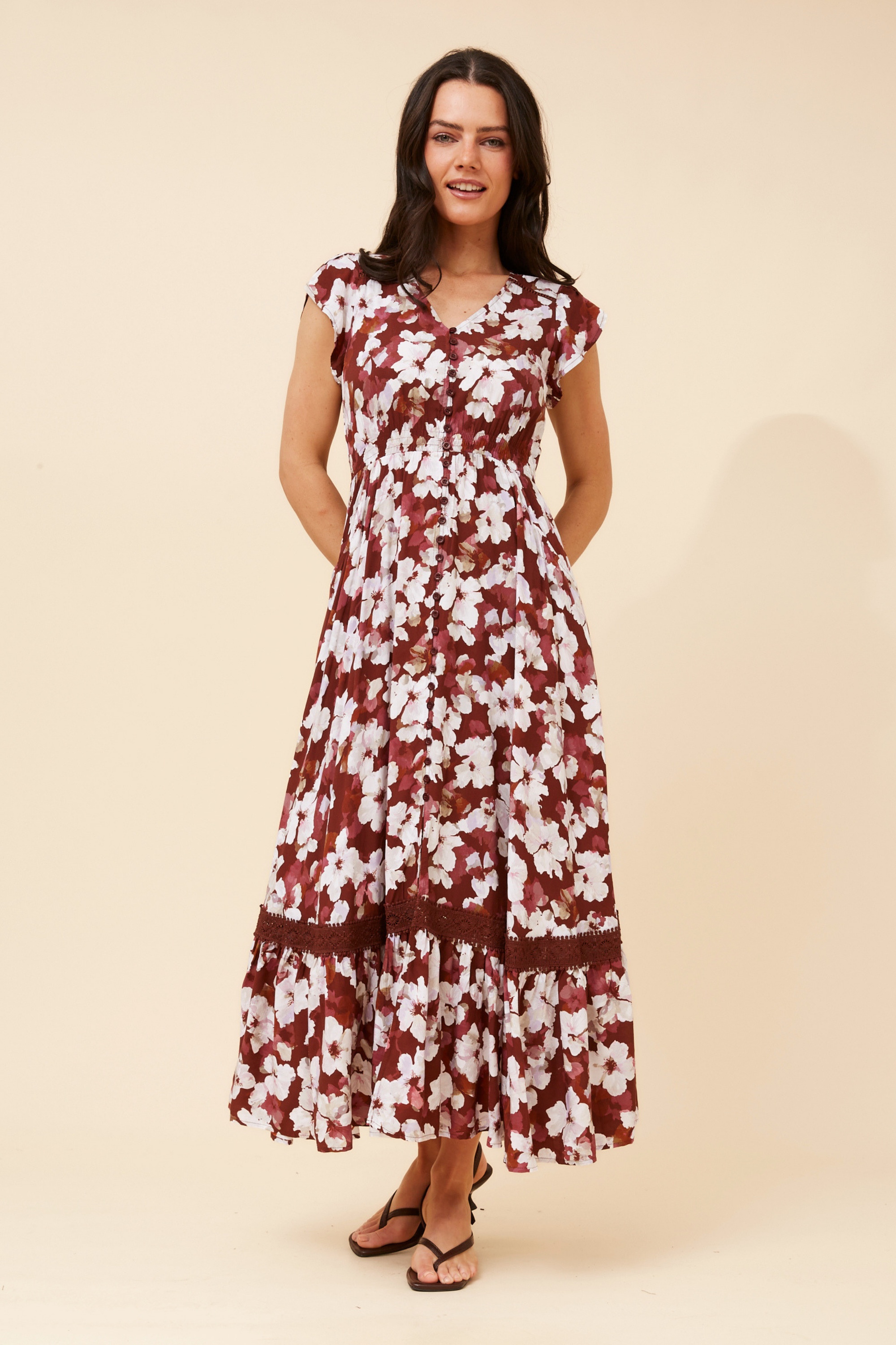 MOROCCO FLORAL MAXI DRESS