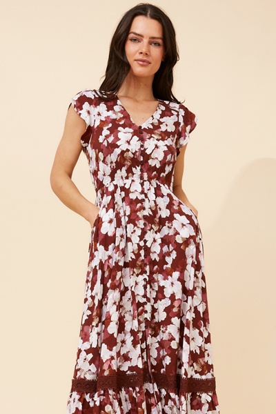 MOROCCO FLORAL MAXI DRESS