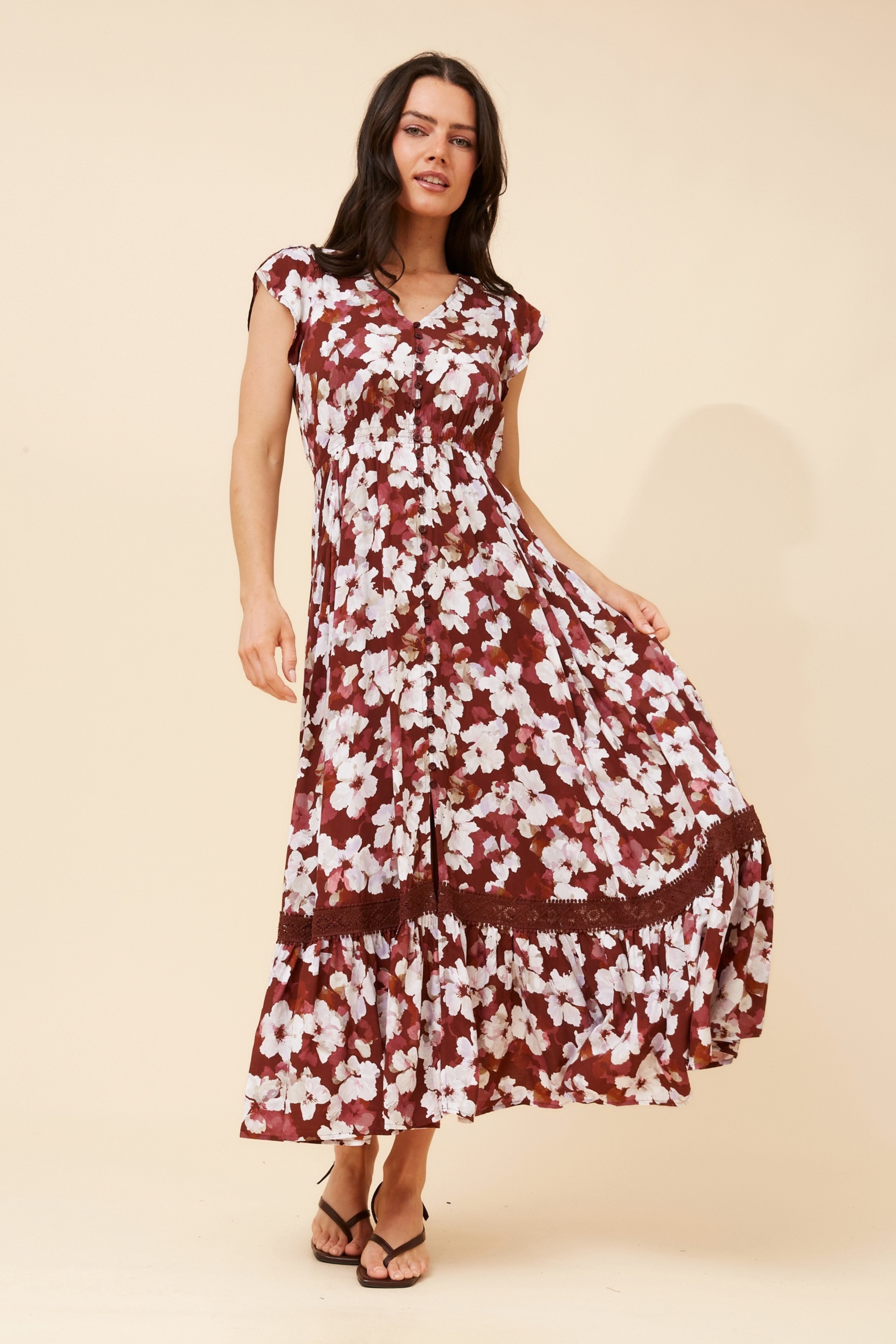 MOROCCO FLORAL MAXI DRESS