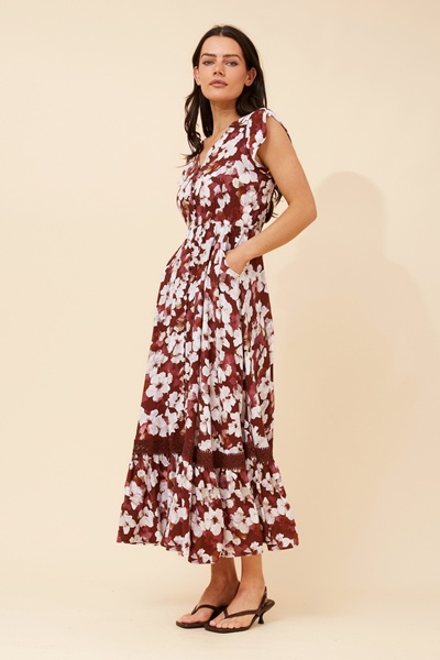 MOROCCO FLORAL MAXI DRESS