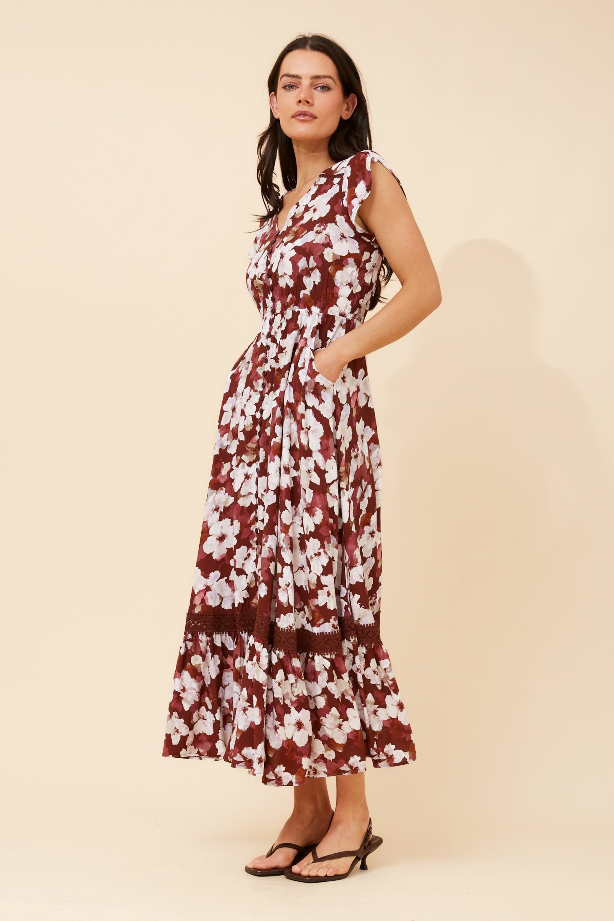 MOROCCO FLORAL MAXI DRESS