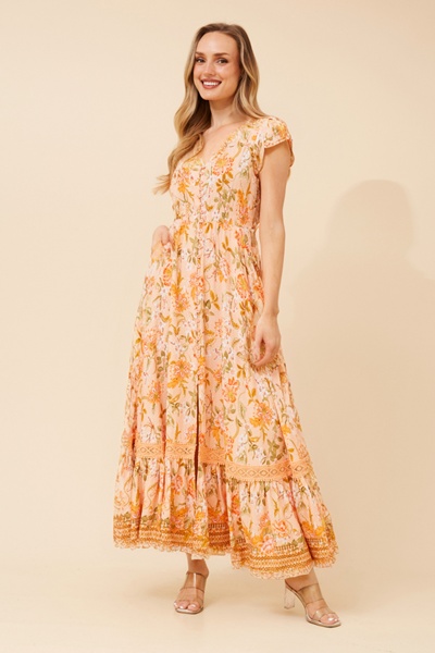 MOROCCO FLORAL MAXI DRESS