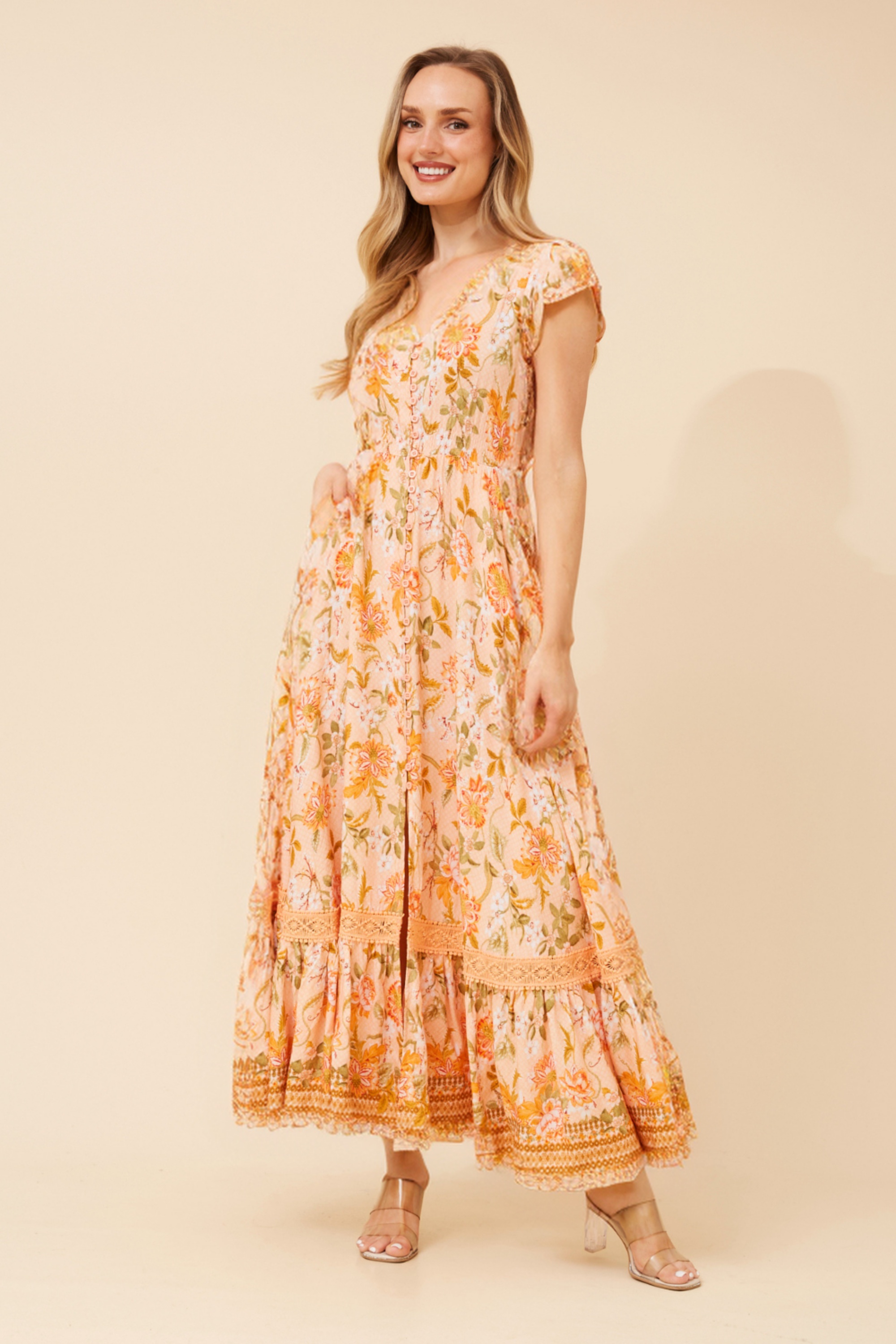 MOROCCO FLORAL MAXI DRESS