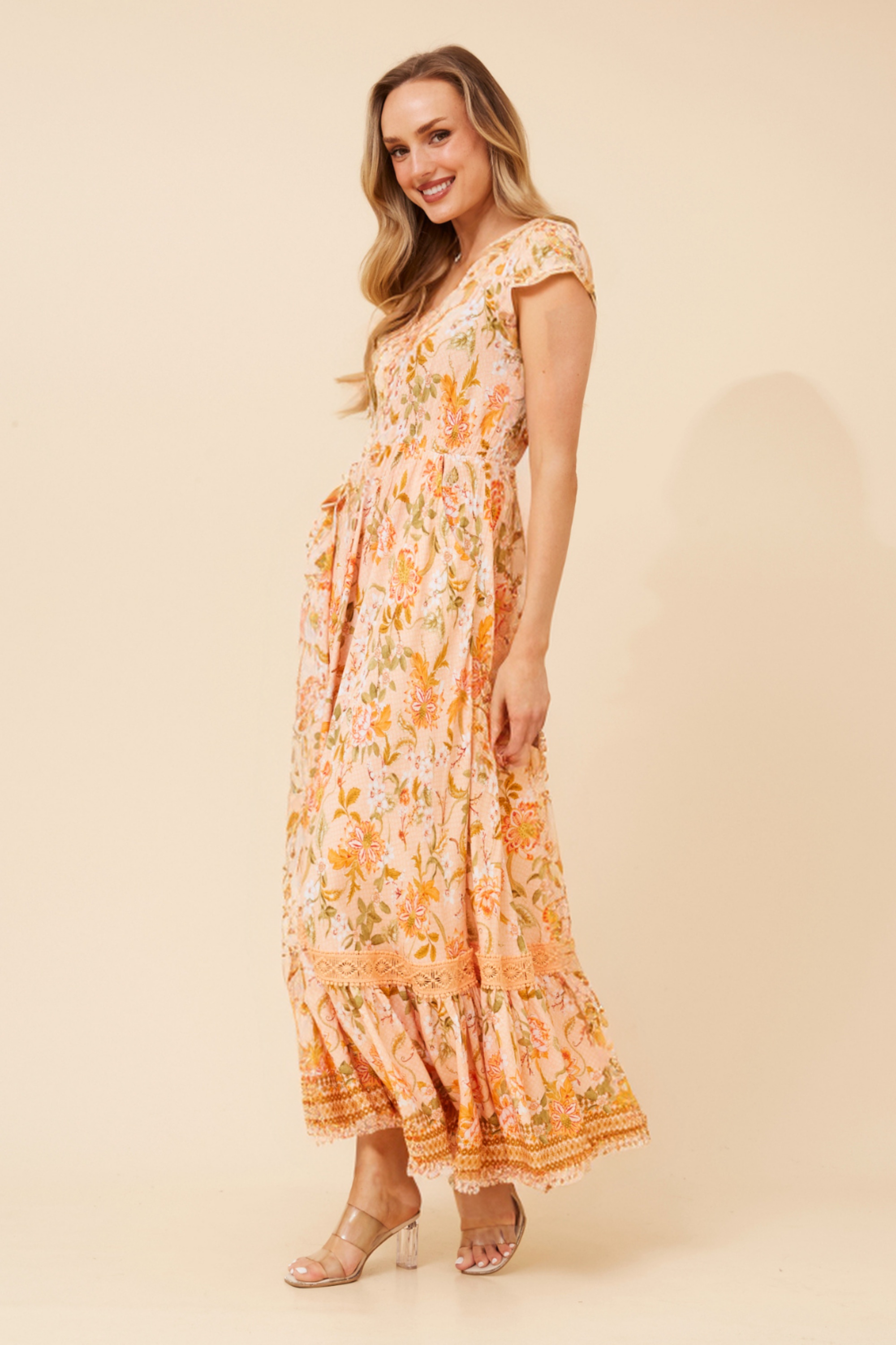 MOROCCO FLORAL MAXI DRESS