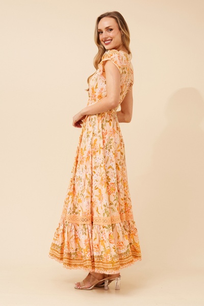 MOROCCO FLORAL MAXI DRESS