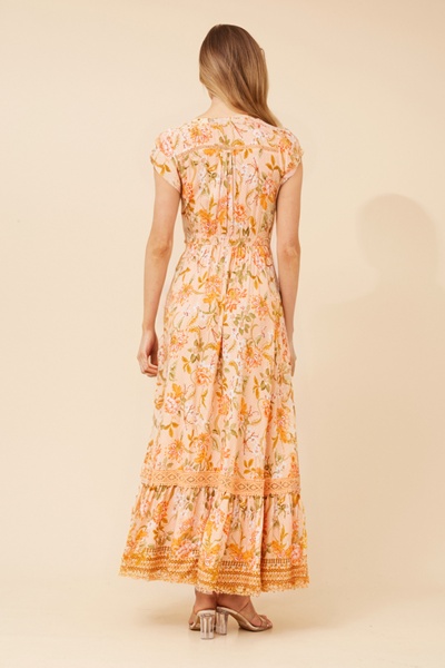 MOROCCO FLORAL MAXI DRESS