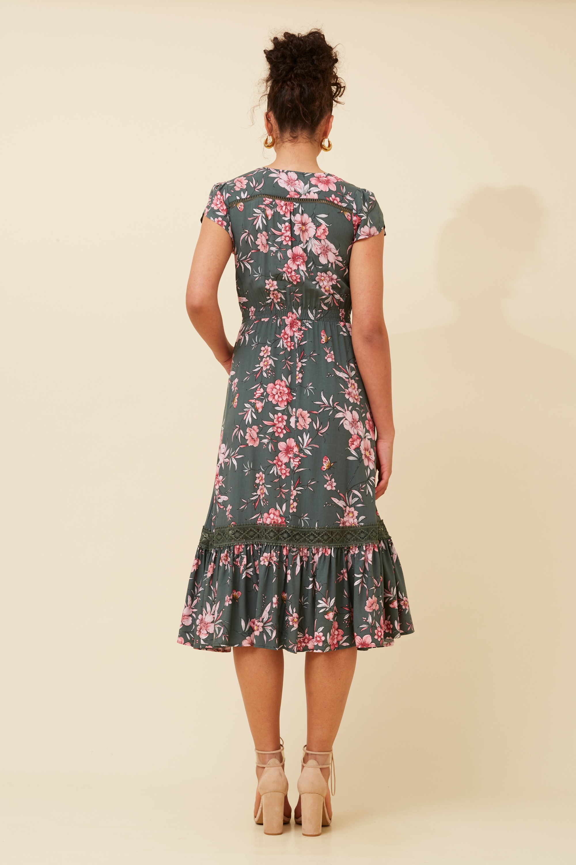 MOROCCO FLORAL MIDI DRESS