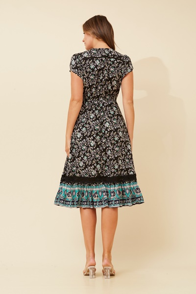 MOROCCO FLORAL MIDI DRESS