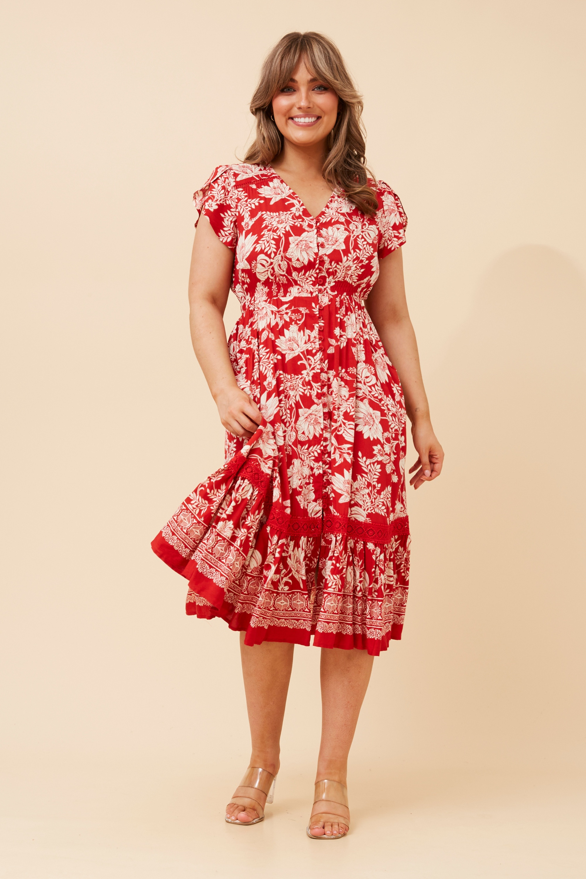 MOROCCO FLORAL MIDI DRESS