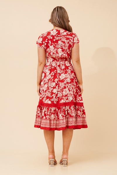 MOROCCO FLORAL MIDI DRESS