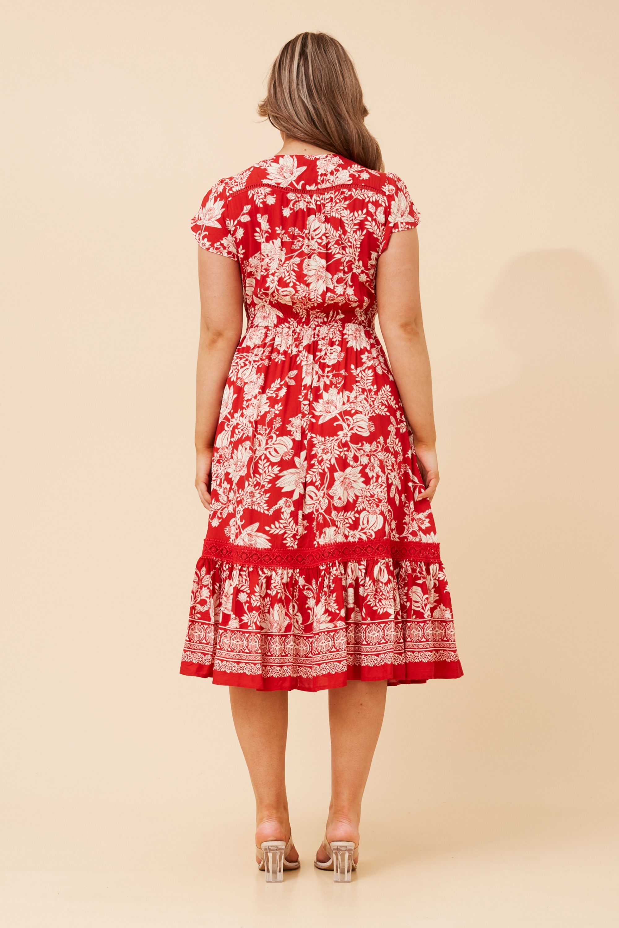 MOROCCO FLORAL MIDI DRESS