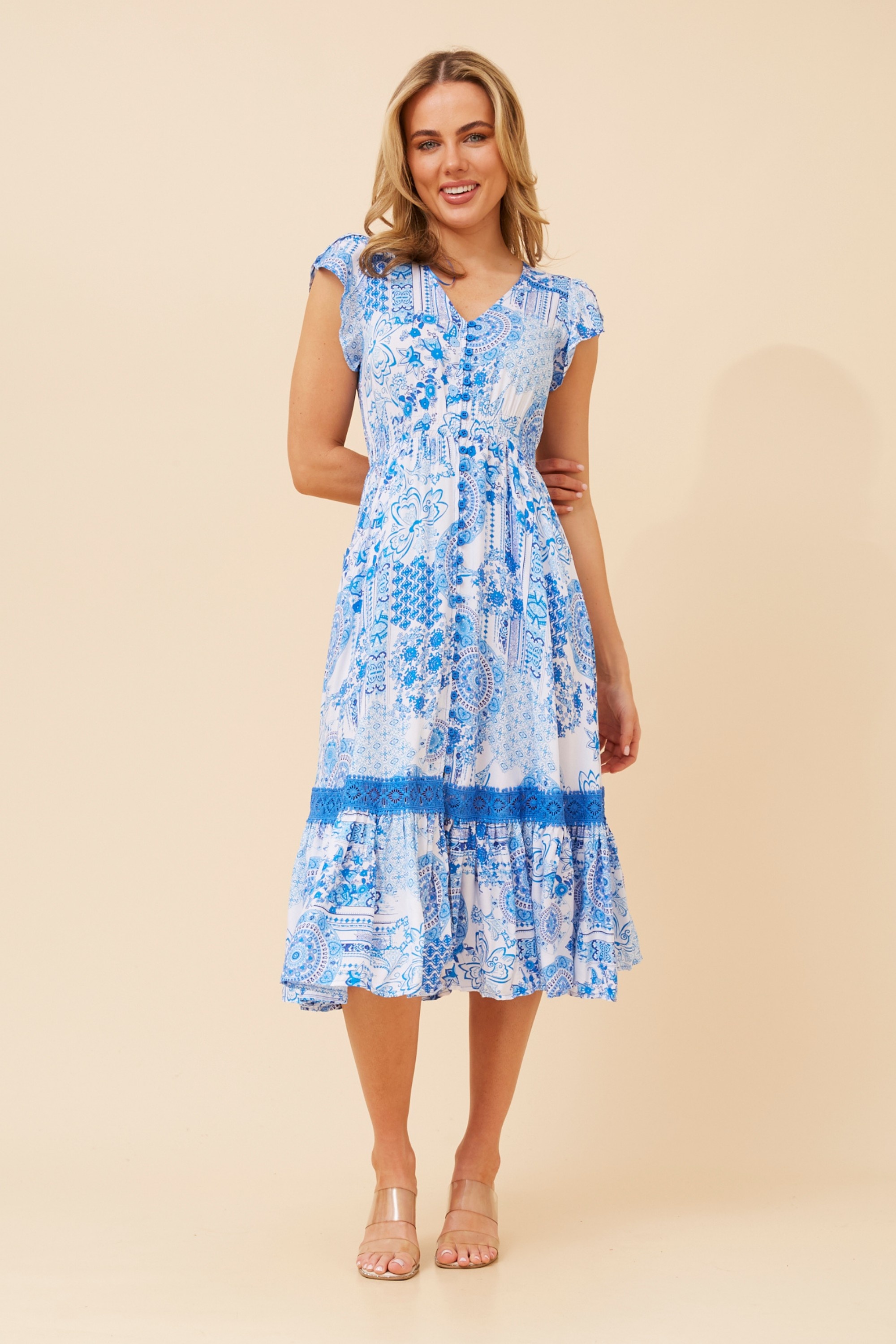 MOROCCO FLORAL MIDI DRESS