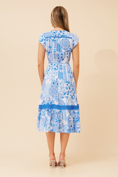 MOROCCO FLORAL MIDI DRESS