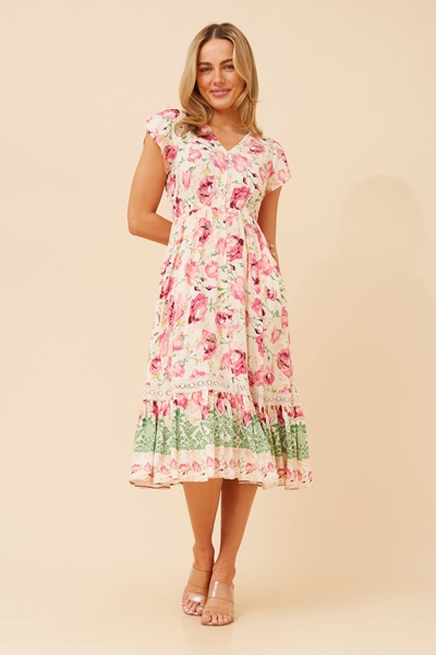 MOROCCO FLORAL MIDI DRESS