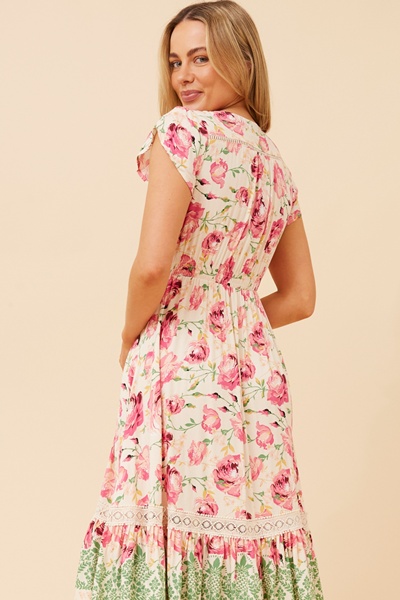 MOROCCO FLORAL MIDI DRESS