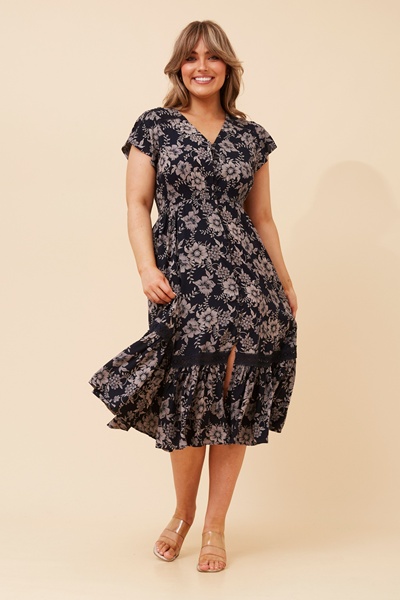 MOROCCO FLORAL MIDI DRESS