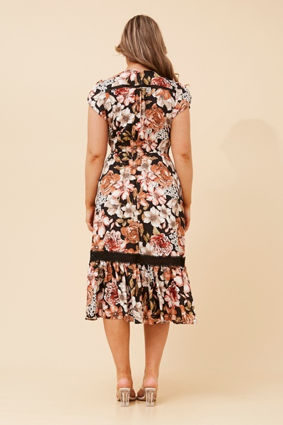 MOROCCO FLORAL MIDI DRESS
