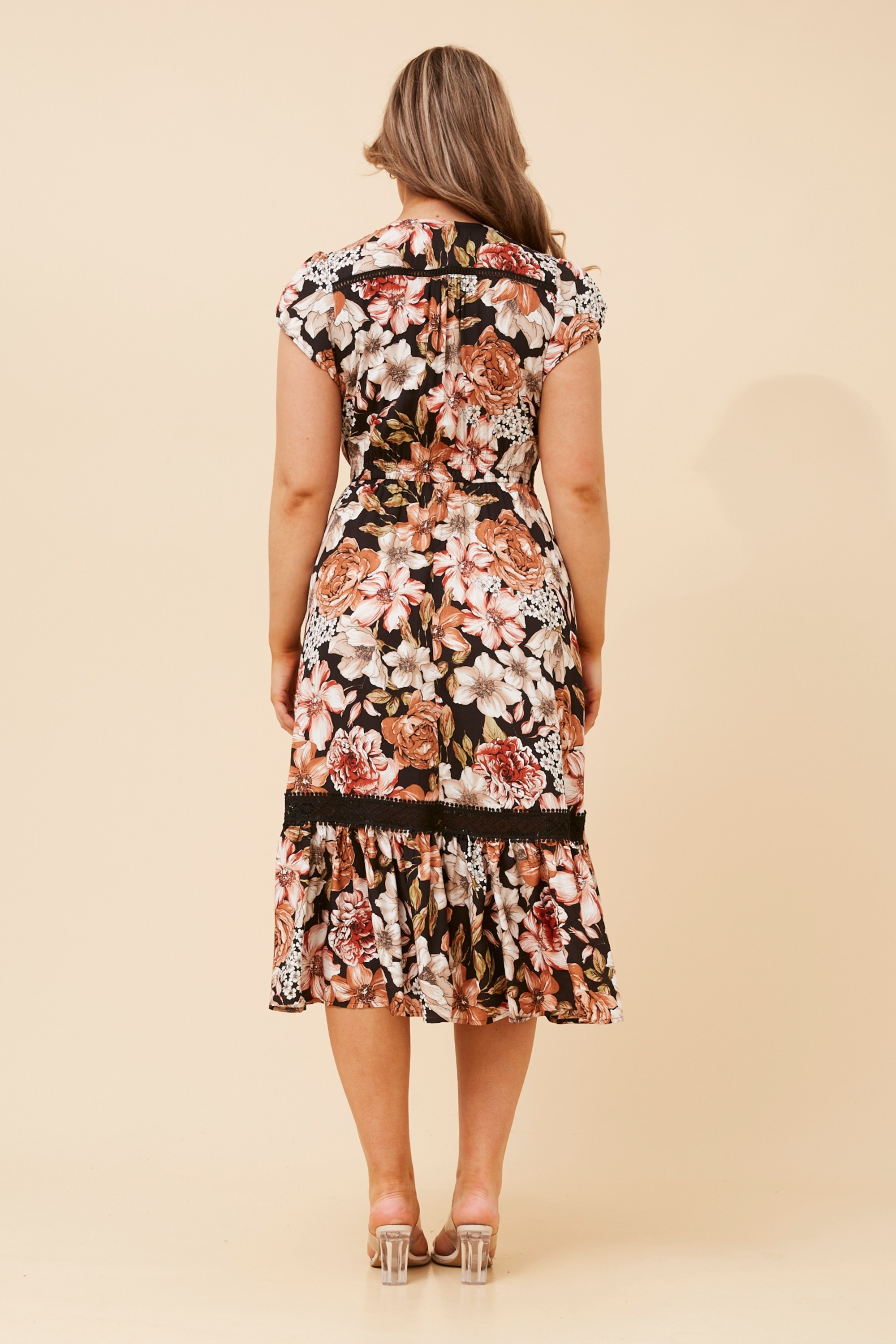 MOROCCO FLORAL MIDI DRESS