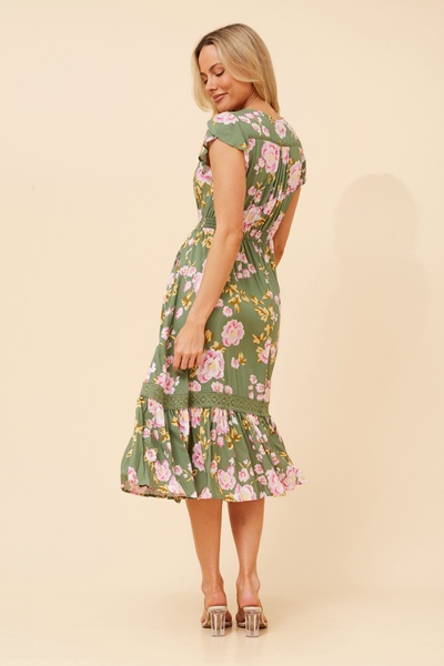 MOROCCO FLORAL MIDI DRESS