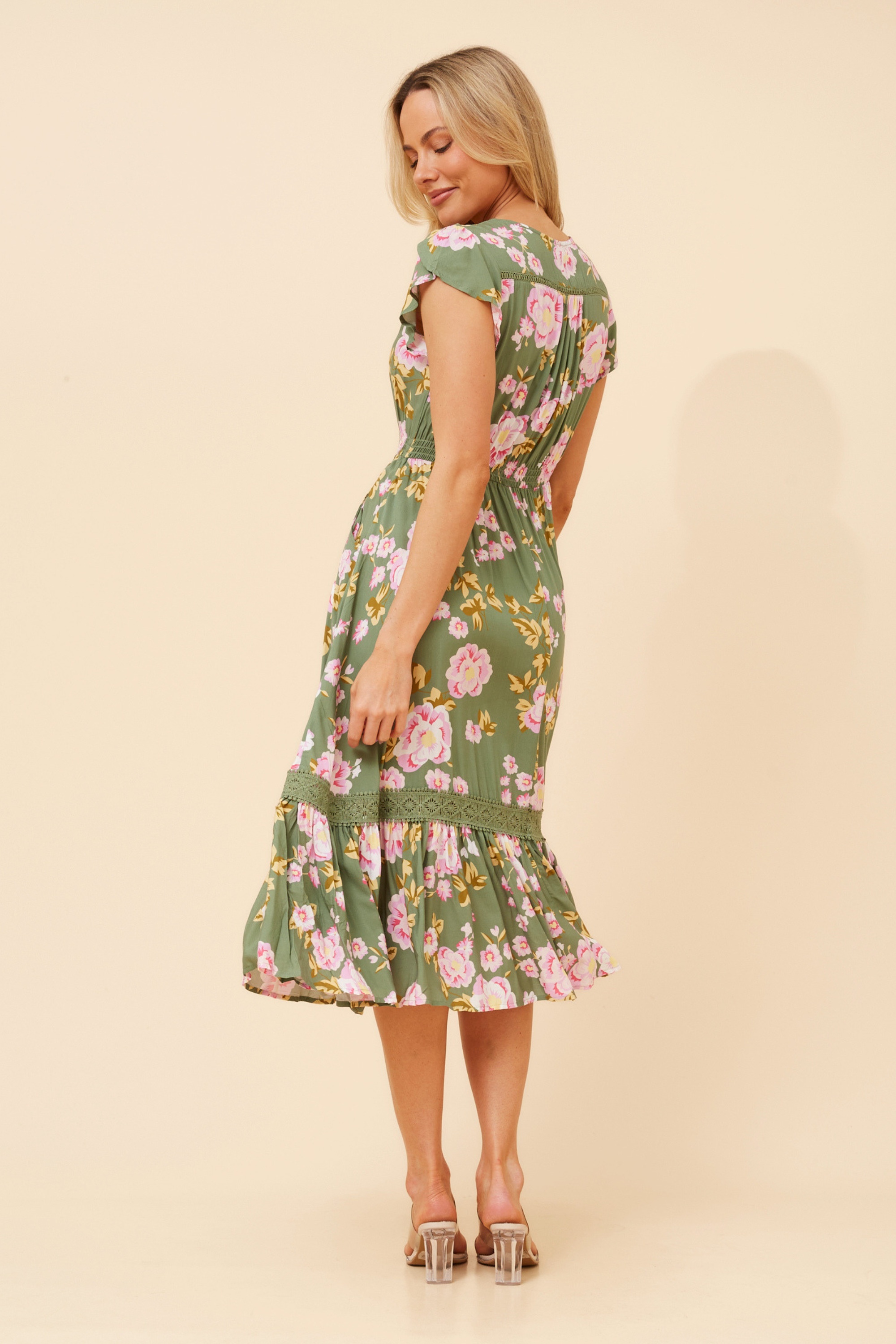 MOROCCO FLORAL MIDI DRESS