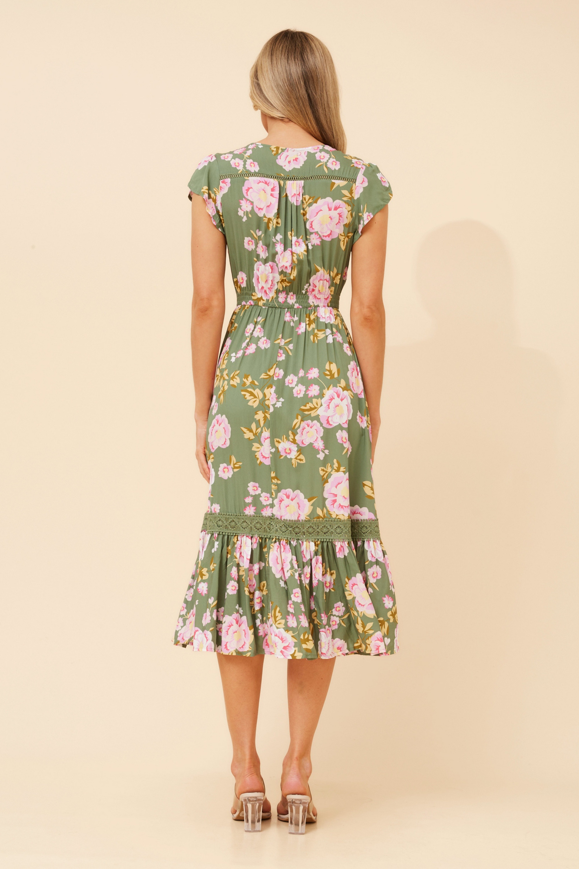 MOROCCO FLORAL MIDI DRESS