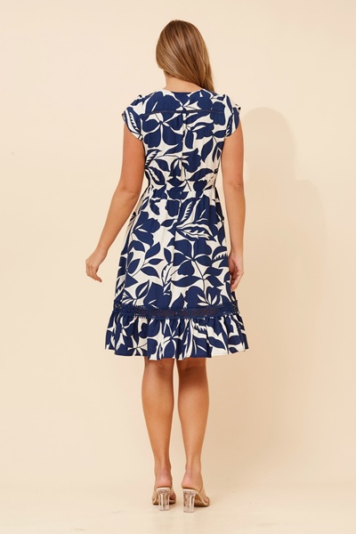 MOROCCO LEAF PRINT DRESS