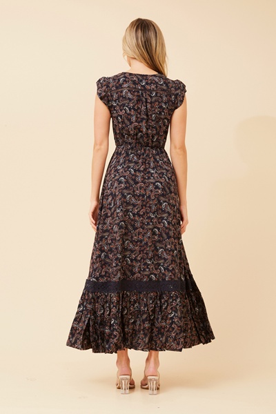 MOROCCO PAISLEY PRINT MAXI DRESS