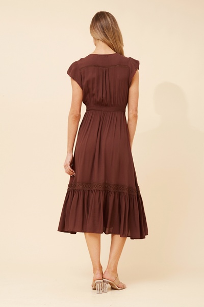 MOROCCO SOLID MIDI DRESS
