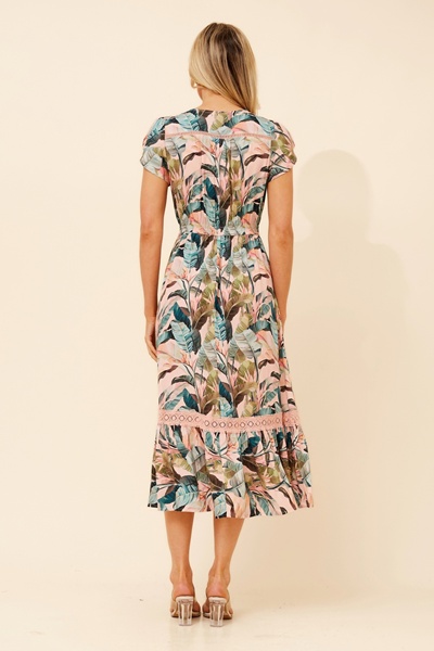 MOROCCO TROPICAL PRINT DRESS