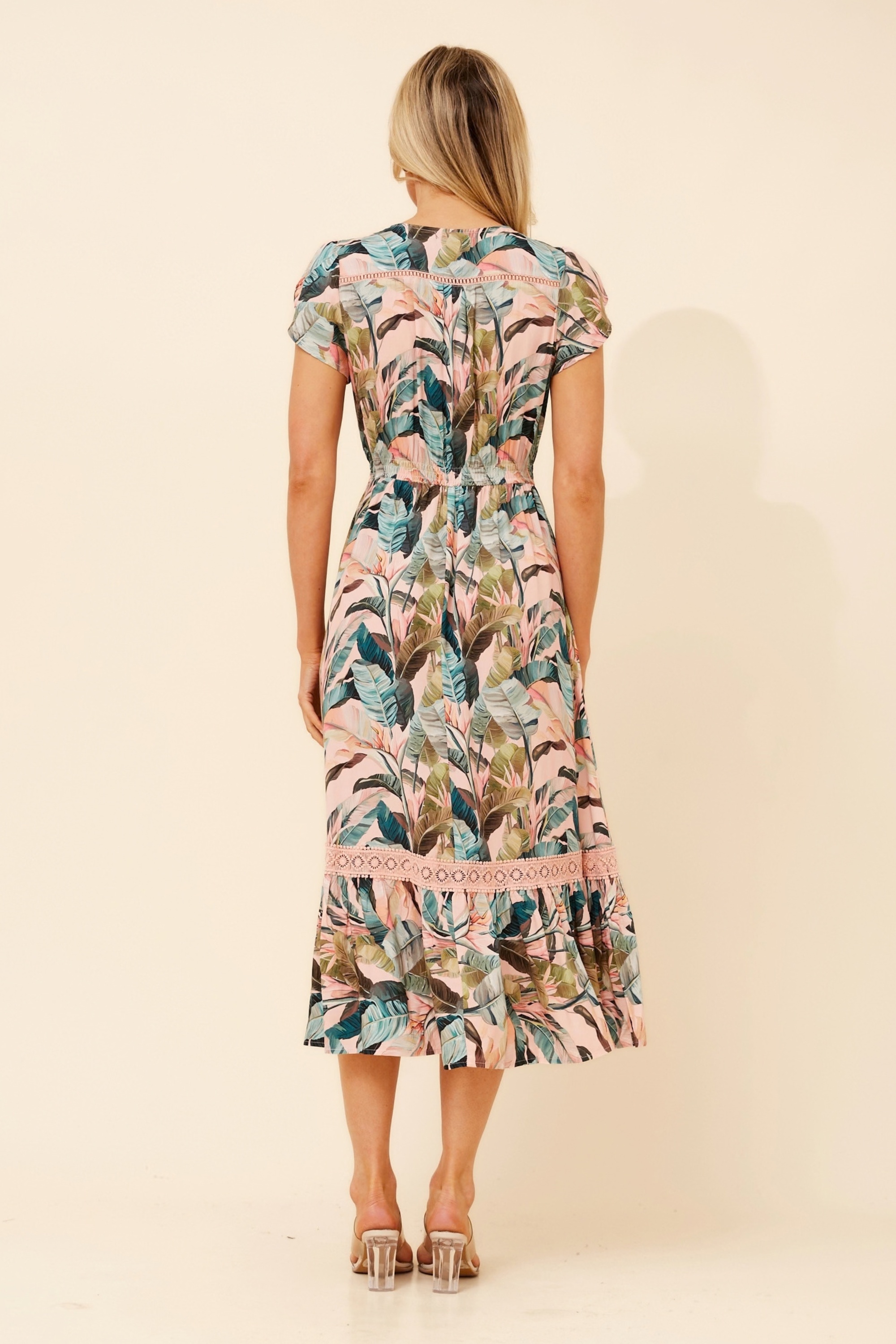 MOROCCO TROPICAL PRINT DRESS