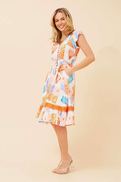 MOROCCO WANDERLUST PRINT DRESS