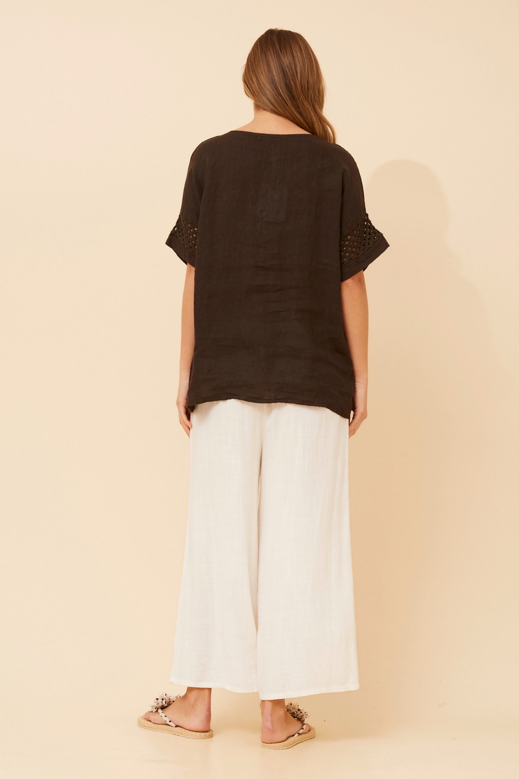 MORRA PATCHWORK LINEN TOP