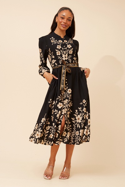 MUSETTA FLORAL MIDI DRESS